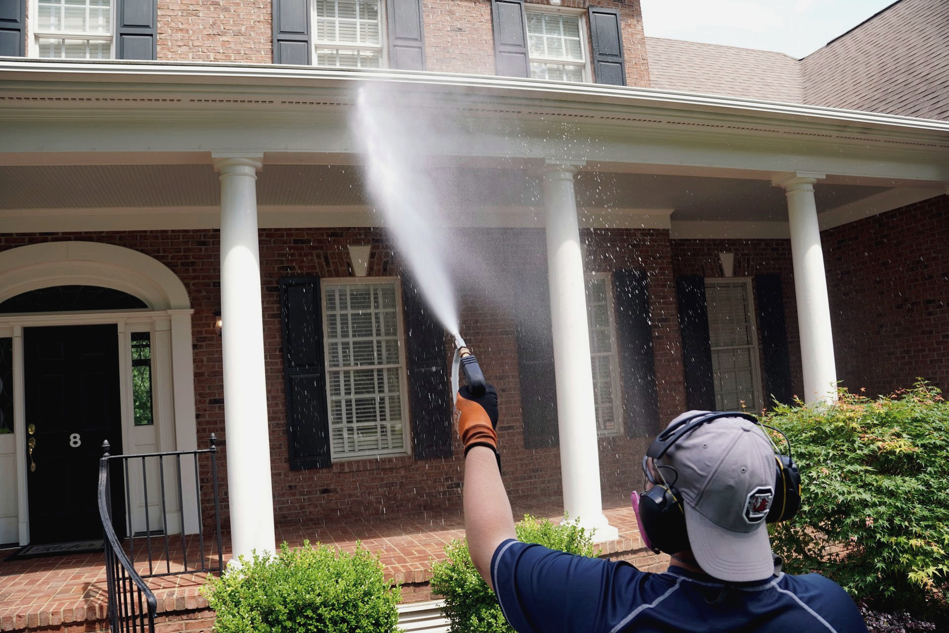 House exterior soft washing in Columbia, SC